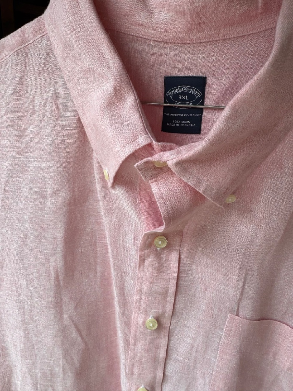 Brooks Brothers Short-Sleeve. Barid McNutt Linen Sports Shirt. Size 3XL. - Picture 8 of 8